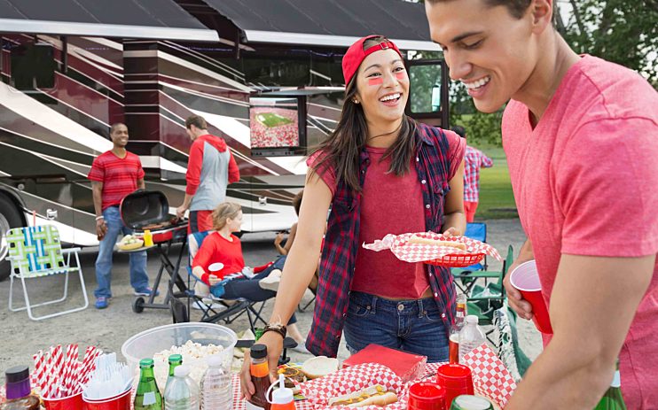 Tailgating in a Motorhome