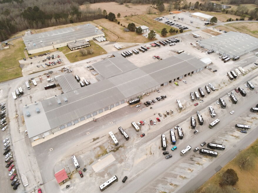 Drone footage service plant