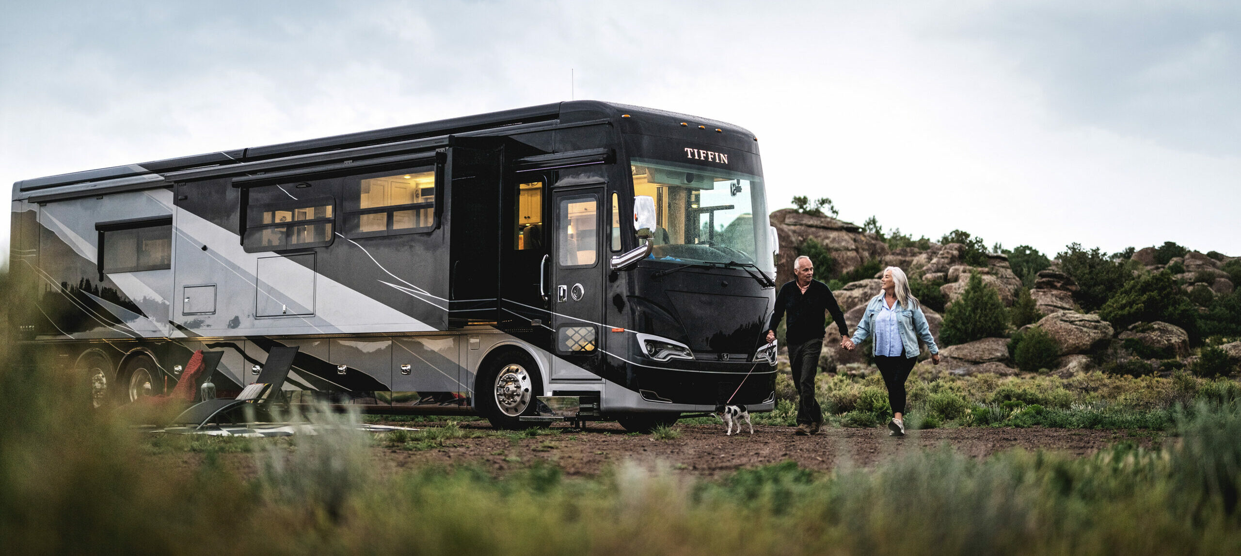 Tiffin Motorhome on the Road