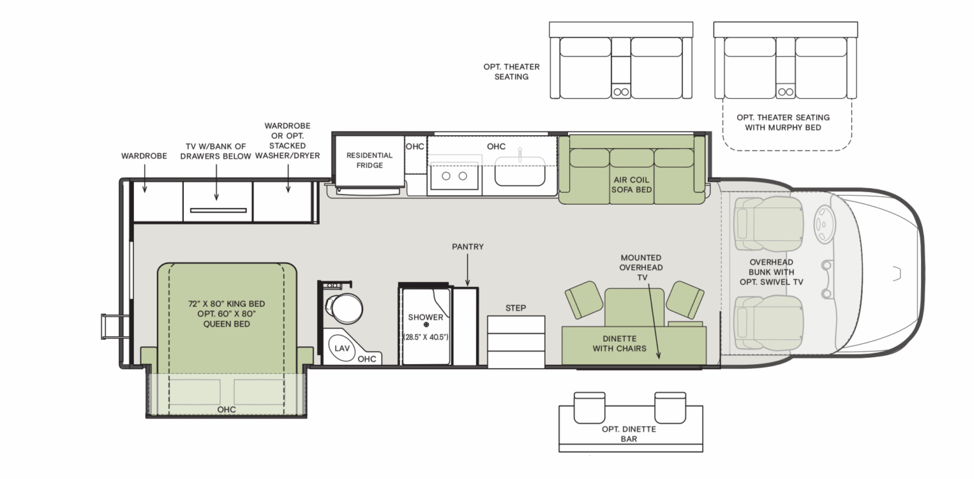 *NEW* 34 DB (35' Mid Bath, Dual Slide)