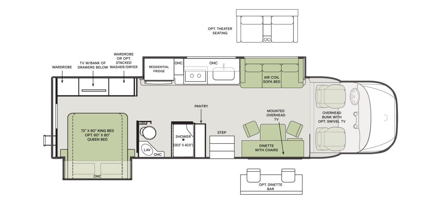 *NEW* 34 DB (35' Mid Bath, Dual Slide)