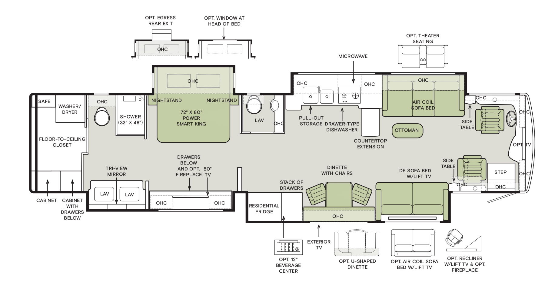 45 OPP (45' Bath & 1/2, Walk-in Closet, Quad Slide)