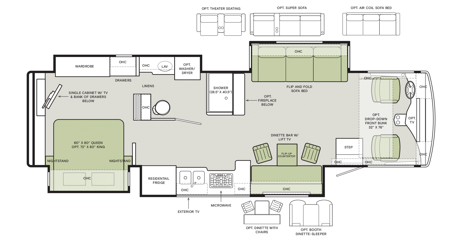 34 PA (36' Pass-Through Bath, Quad Slide)