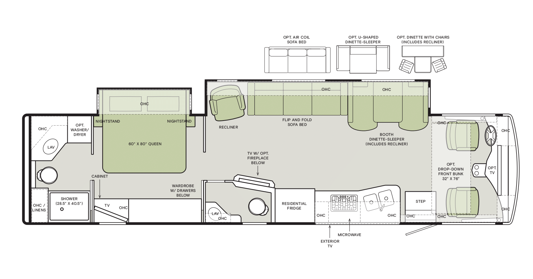 36 LA (37' Bath & 1/2, Dual Slide)