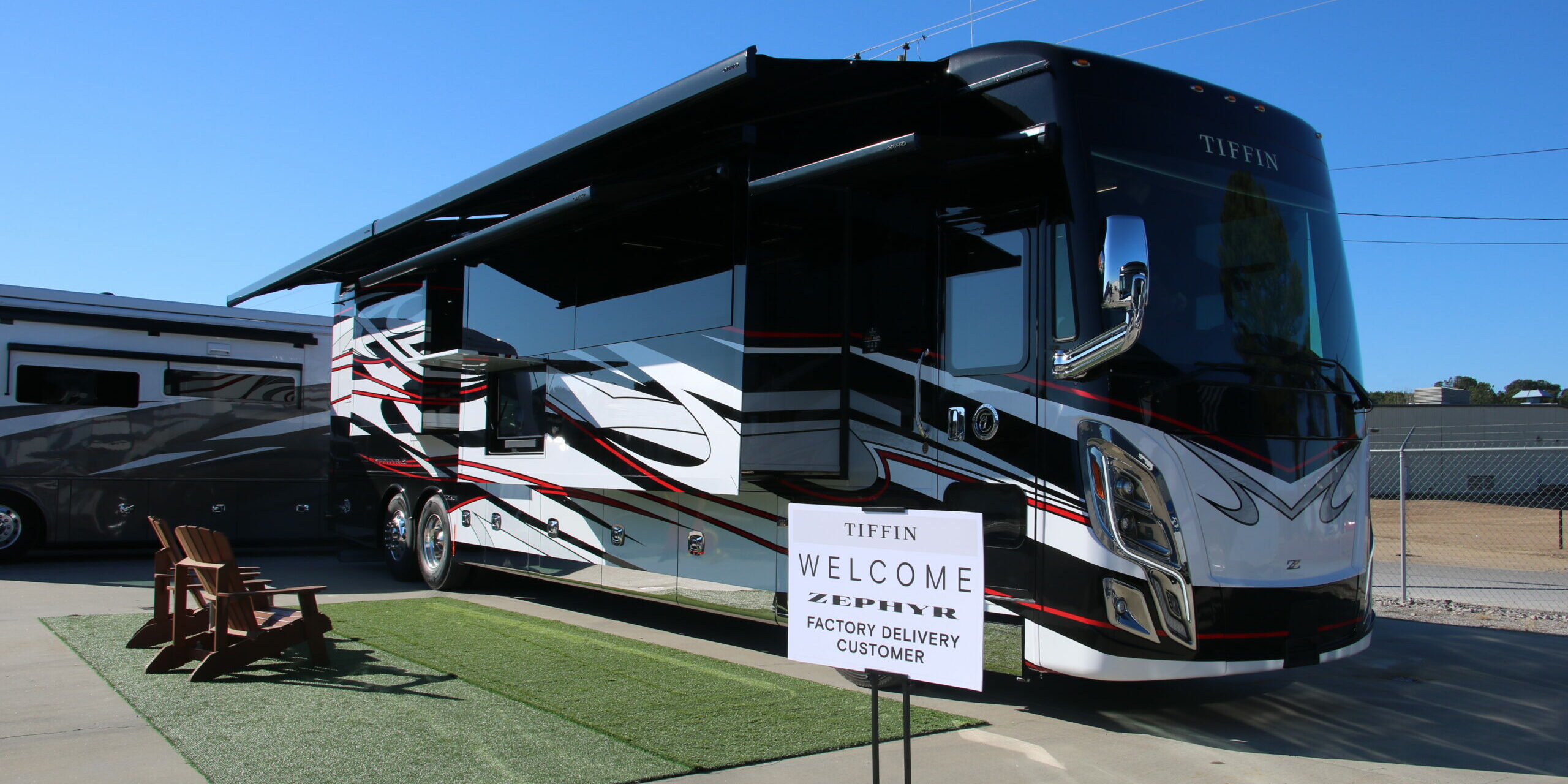 Tiffin Motorhome on the Road