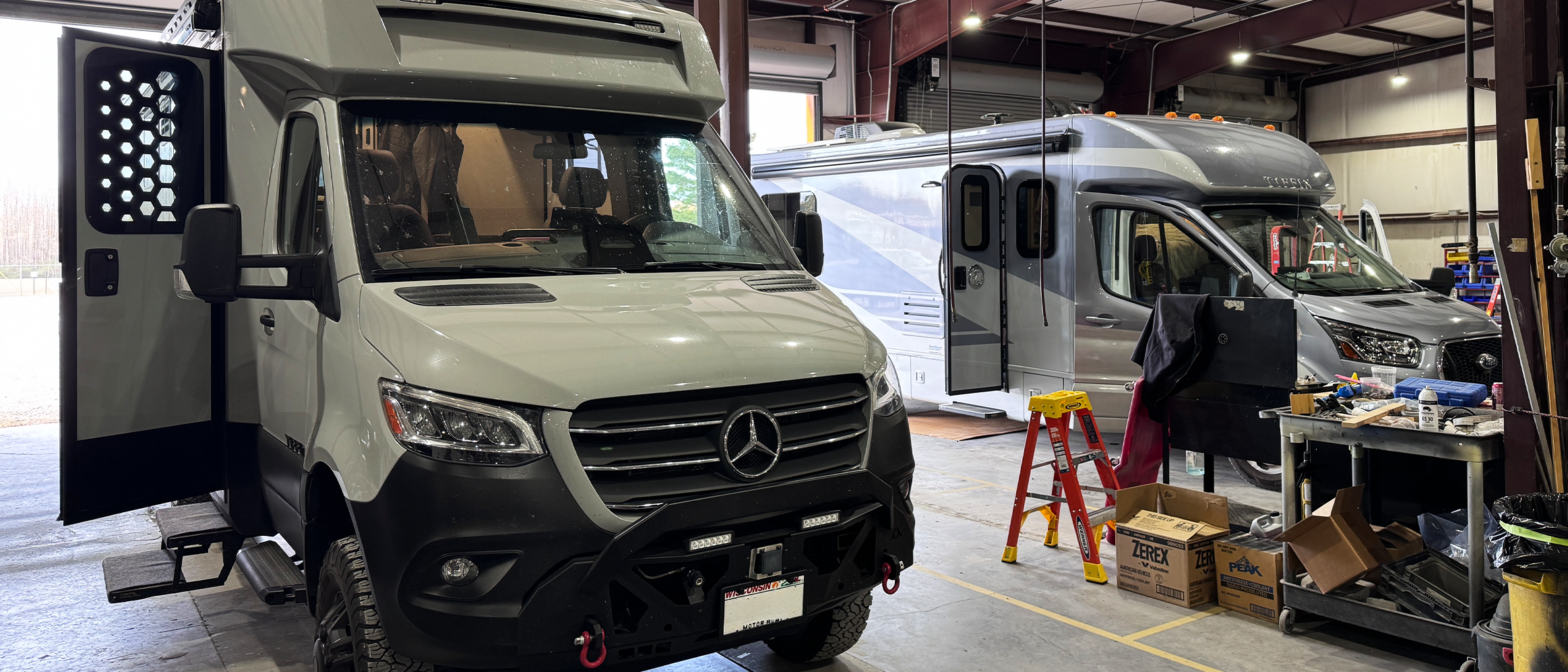 Tiffin Motorhome on the Road