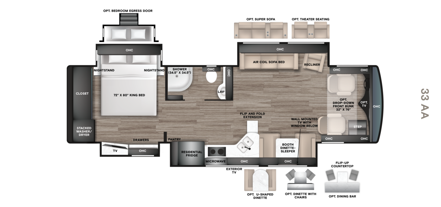 33 AA (35' Mid Bath, Quad Slide)