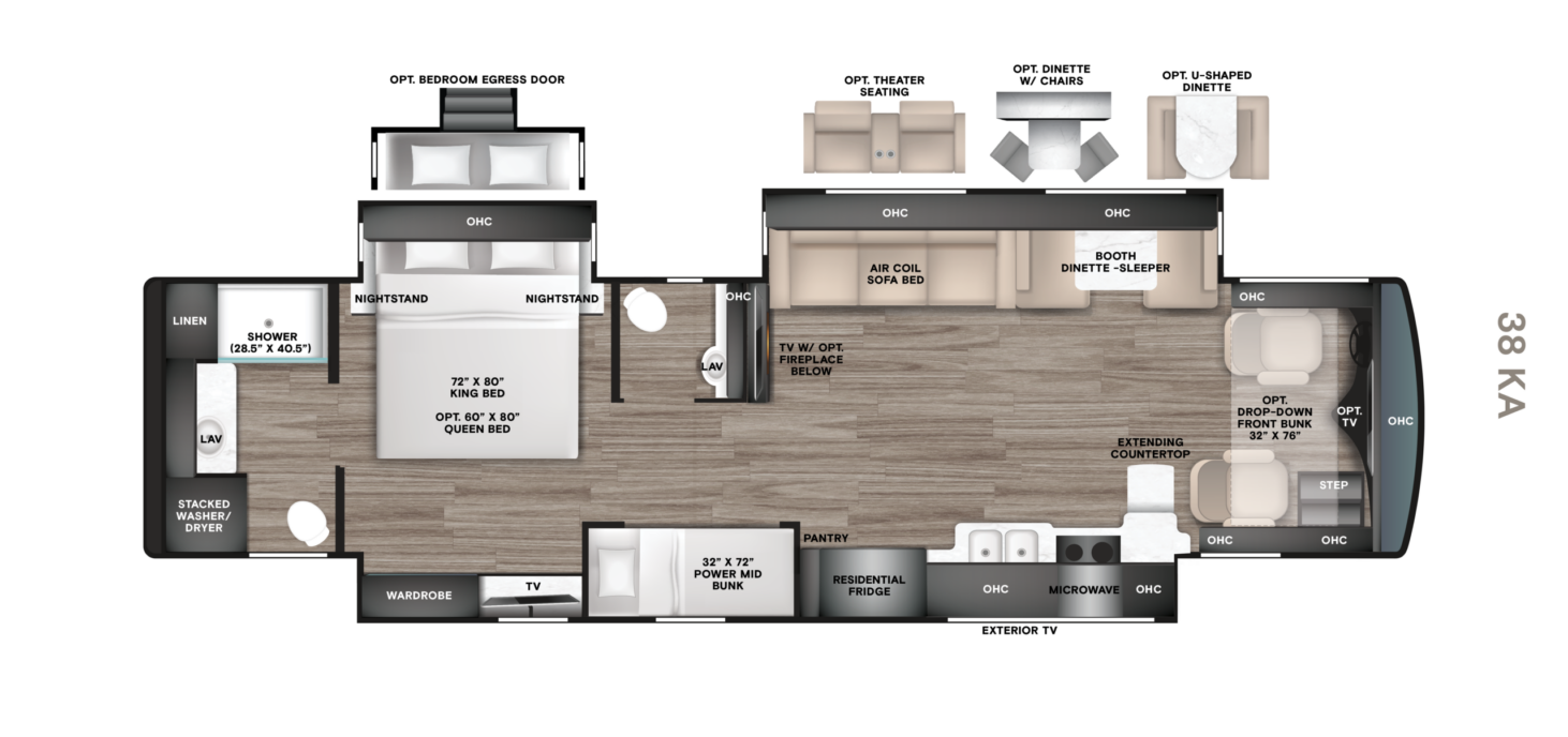 38 KA (39' Bunk House, Triple Slide)