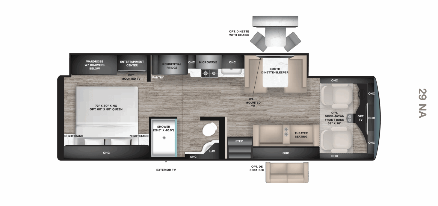 29 NA (32' Mid Bath, Single Slide)