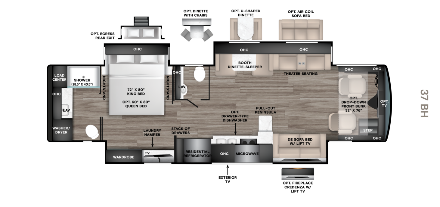 37 BH (38' Bath & 1/2, Triple Slide)