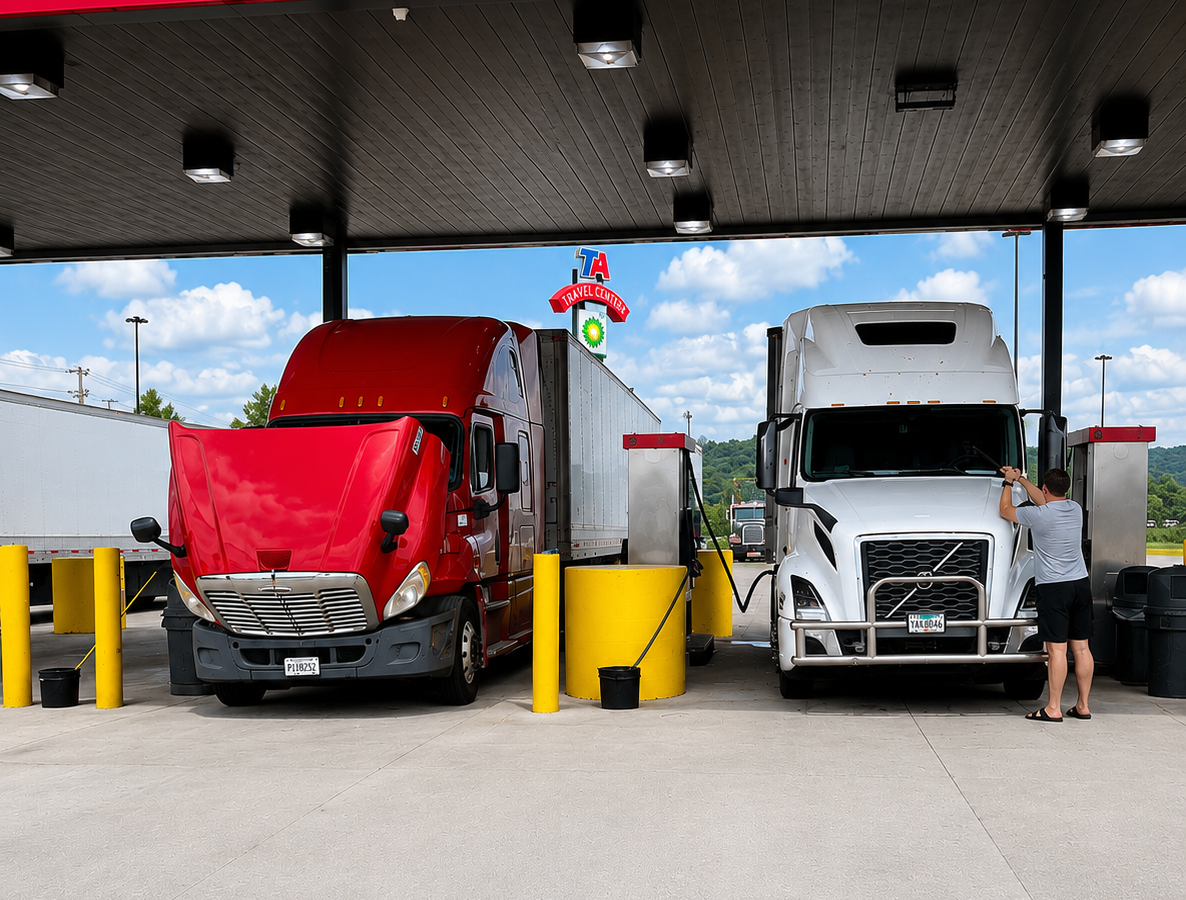Truck Stops Through a Different Windshield