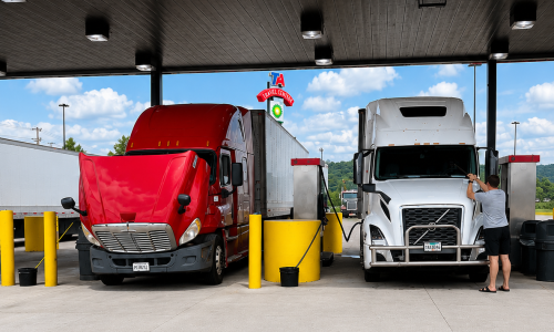 Truck Stops Through a Different Windshield