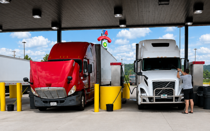 Truck Stops Through a Different Windshield