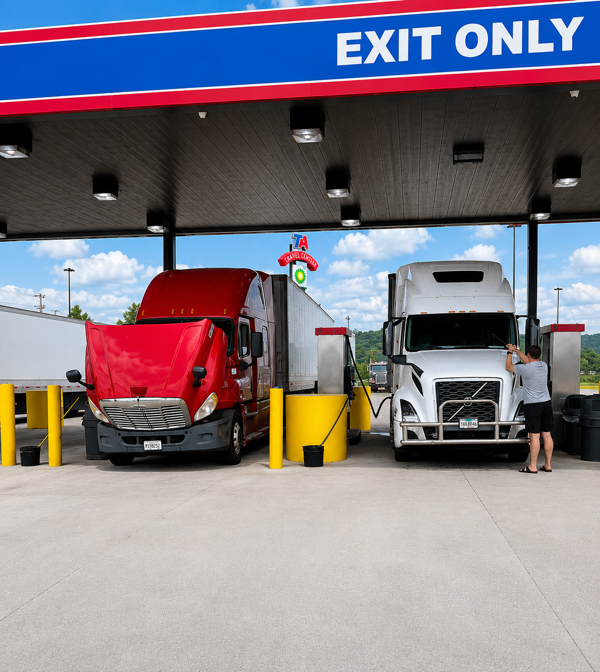 Truck Stops Through a Different Windshield