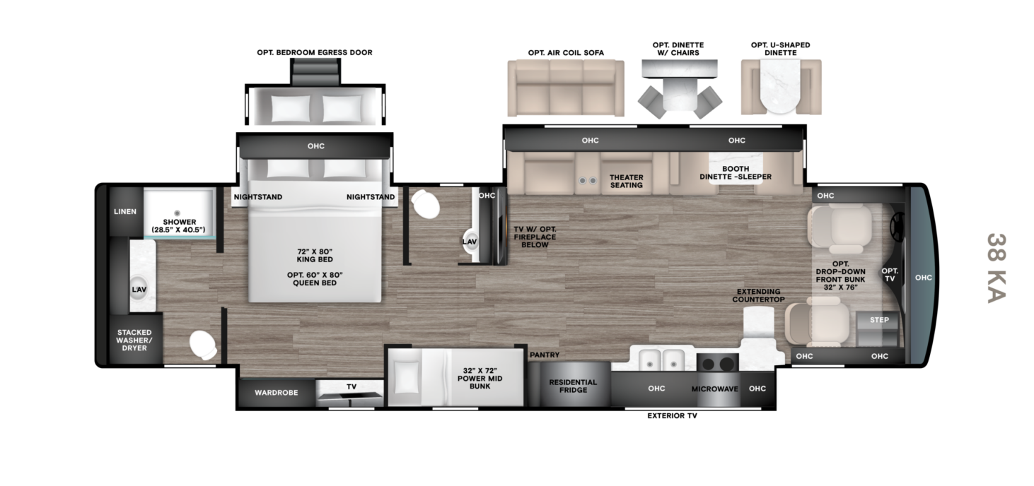 38 KA (39' Bunk House, Triple Slide)
